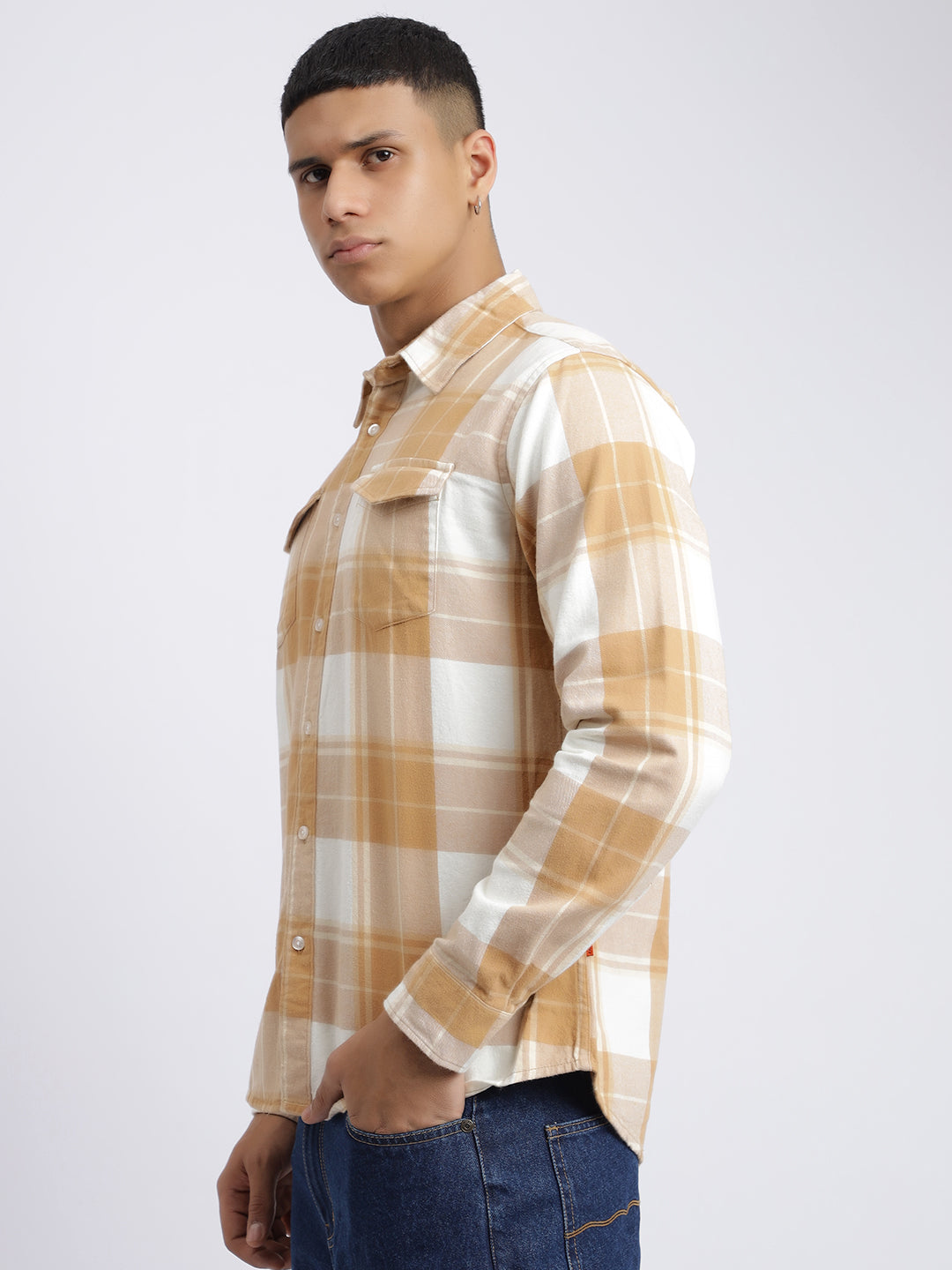 MTRFTCWS,WHITE AND BROWN CHECK