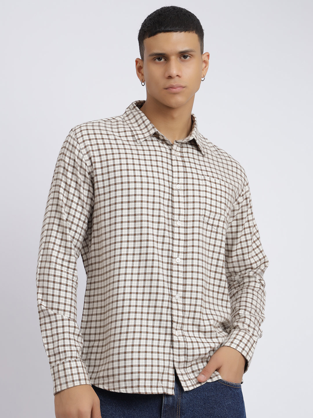 MBRFMCCS,WHITE AND BROWN CHECK