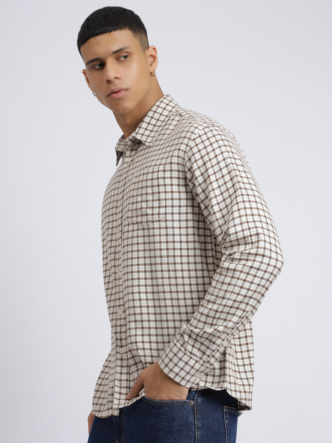 MBRFMCCS,WHITE AND BROWN CHECK