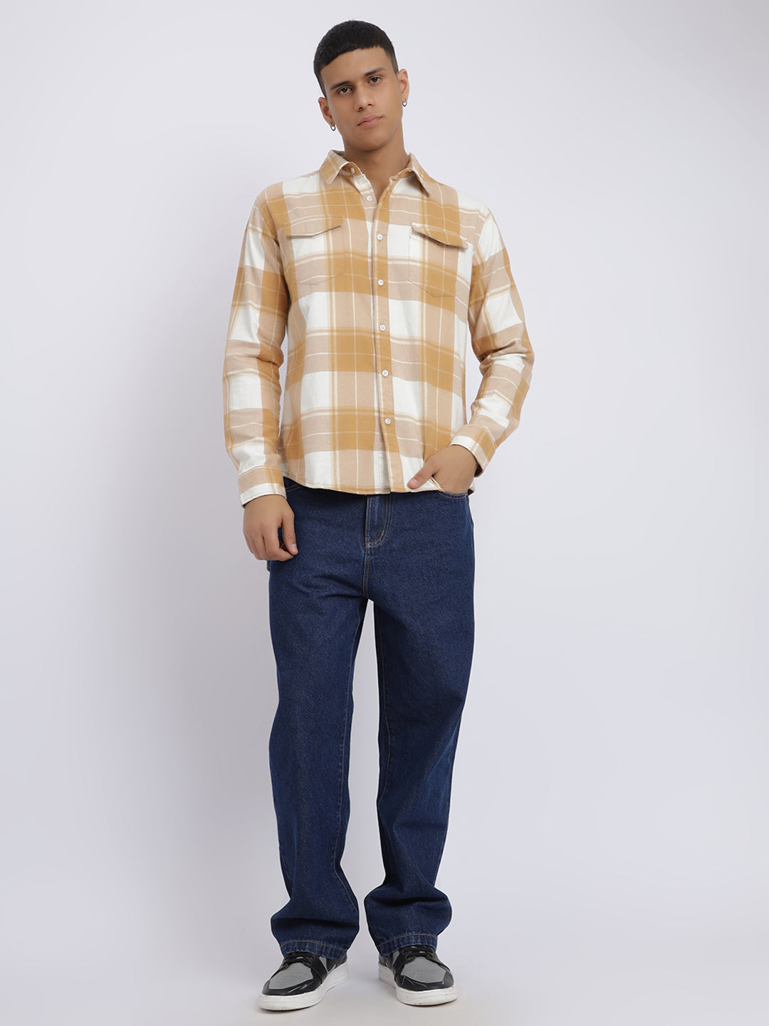 MTRFTCWS,WHITE AND BROWN CHECK