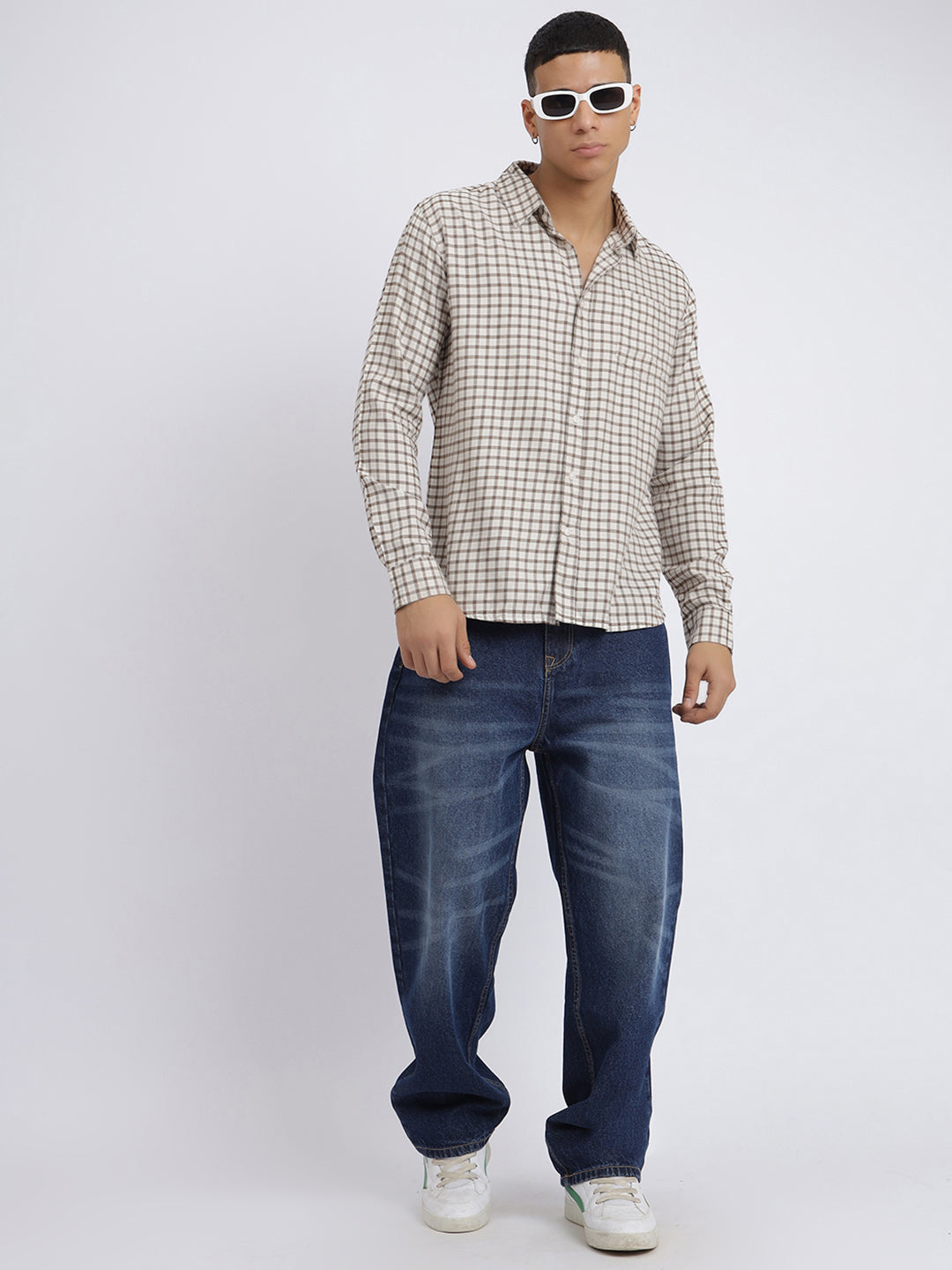 MBRFMCCS,WHITE AND BROWN CHECK