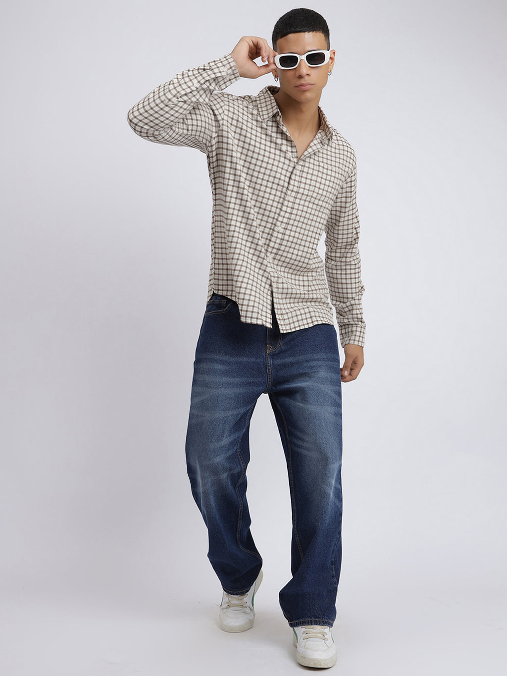 MBRFMCCS,WHITE AND BROWN CHECK